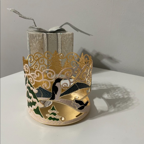 B&bw sparkly Christmas candle holder
